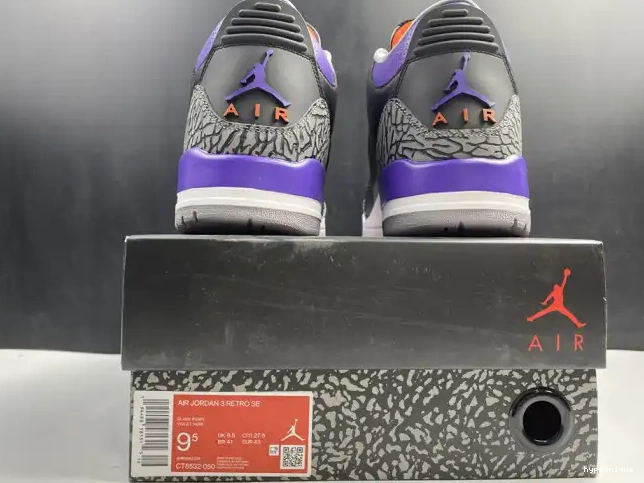 HYPE Retro Jordan Court Air 3 Black CT8532 Purple 050 0615